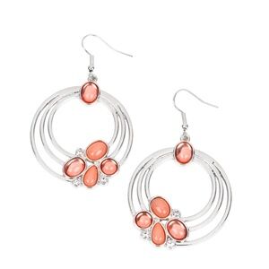 PAPARAZZI : Dreamy Dewdrops Orange Earrings NWT